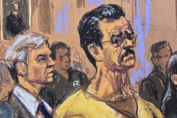 Former Venezuelan strongman Nicolás Maduro appears in Manhattan federal court, where he is fighting drug-trafficking charges and arguing that he is immune from U.S. prosecution because of his status as Venezuela’s head of state. © Jane Rosenberg/REUTERS