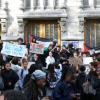 Student gathering in France. Photo: AFP