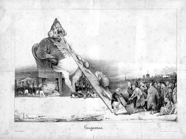 Honoré Daumier, "Gargantua". Public domain.