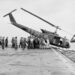 Iroquois helicopter pushed overboard from the USS Blue Ridge during the evacuation of Saigon, April 29, 1975.