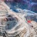 Aerial view of Santa Rita strip copper mine near Silver City, NM