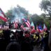 Protesters in San Juan celebrate the resignation of Governor Ricardo Rosselló, July 25, 2019.