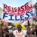 Protesters in Washington, DC, a day before US President Donald Trump ordered his attorney general Pam Bondi to release transcripts of Jeffrey Epstein’s grand jury testimony. Sue Dorfman ZUMA Press Wire