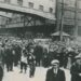 A large crowd gathers outside the General Motors plant in Oshawa, April 9, 1937. The strike was a key moment in the fight for industrial unionism in Canada and a significant event in the history of the United Automobile Workers (UAW). Photo courtesy the Oshawa Museum.