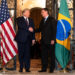 Donald Trump greets Jair Bolsonaro, March 2020.