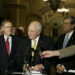 Vice President Dick Cheney Addresses the Press with Senate Minority Leader Mitch McConnell and Senator Trent Lott at the U.S. Capitol Building, April 24, 2007.